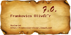 Frankovics Olivér névjegykártya