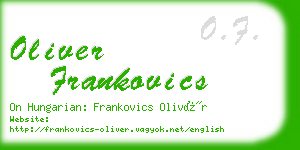 oliver frankovics business card